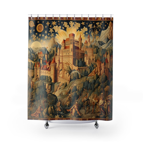Ornate Medieval Castle Shower Curtains