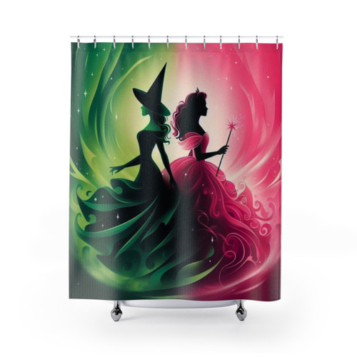 Wicked the Musical Shower Curtains with Defying Gravity Design