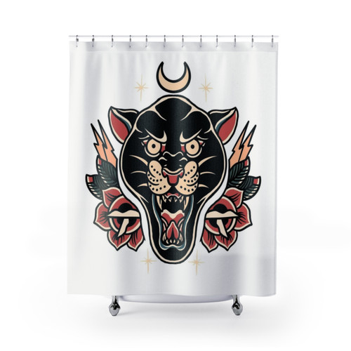 American Traditional Tattoo Style Shower Curtains