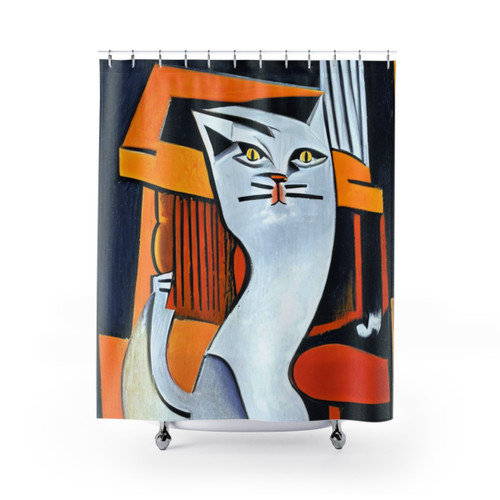 Picatsso Cubist Shower Curtains featuring Surreal Art