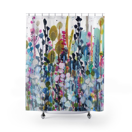 Colorful Floral Shower Curtain