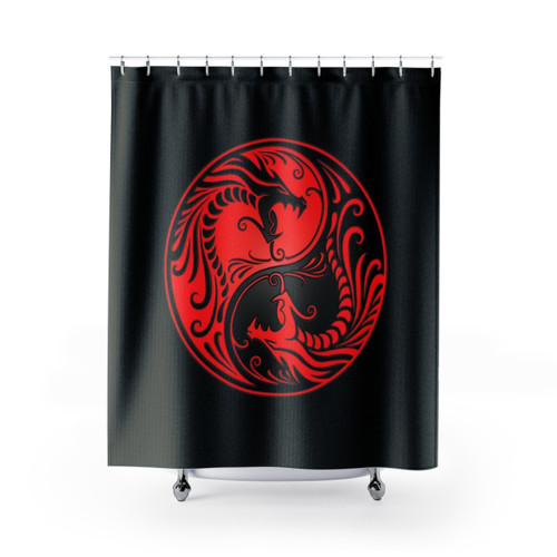 Yin Yang Dragon Shower Curtains