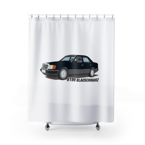 Mercedes W124 E-Class Smoky Silver Shower Curtains