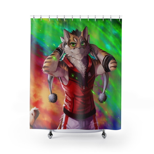 Shu-Chi Anthro Feline Shower Curtains
