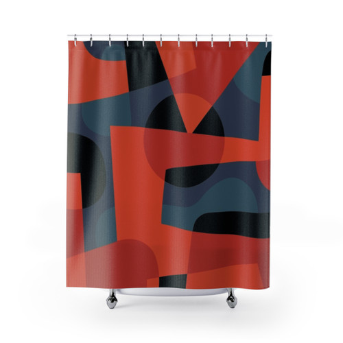 Abstract XXXIX Geometric Shower Curtains