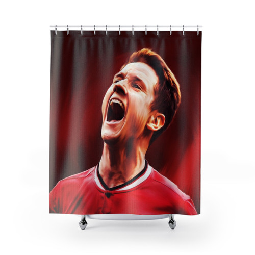 Ander Herrera Painting Shower Curtains - Manchester United FC Decor