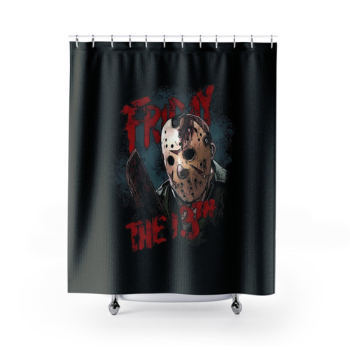 Friday the 13th Horror Movie Themed Shower Curtain