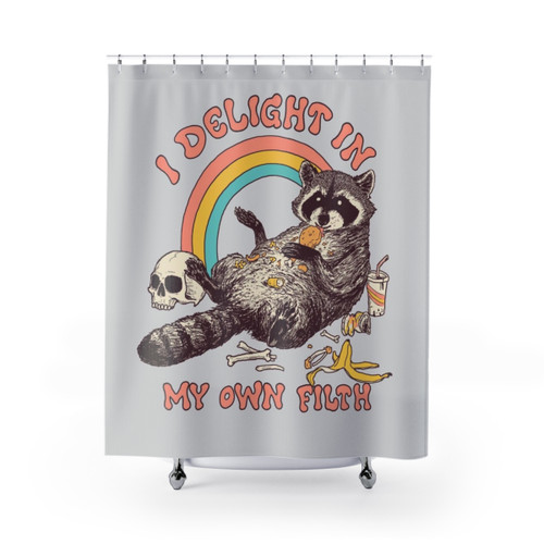 Trashy Raccoon Shower Curtains for Delightfully Dirty Bathrooms