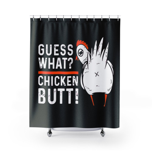 Funny Chicken Butt Shower Curtain