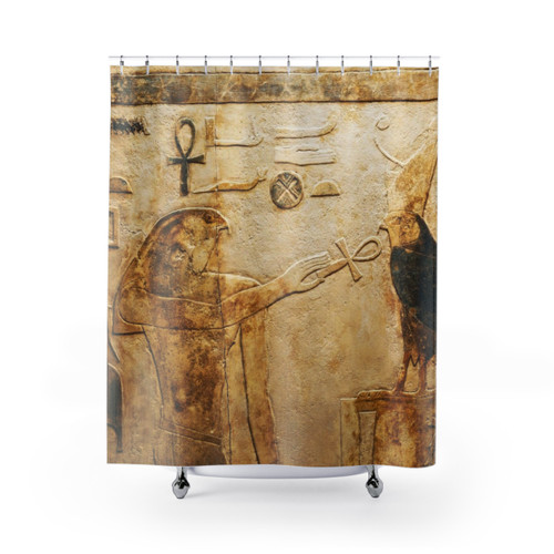 Ancient Egyptian Horus Relief Shower Curtain