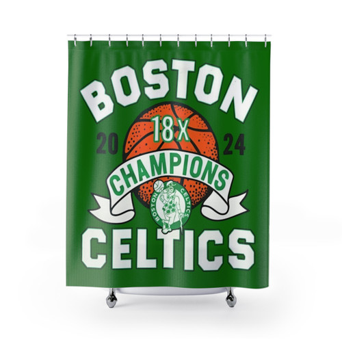 Boston Celtics 2024 NBA Champions Shower Curtains