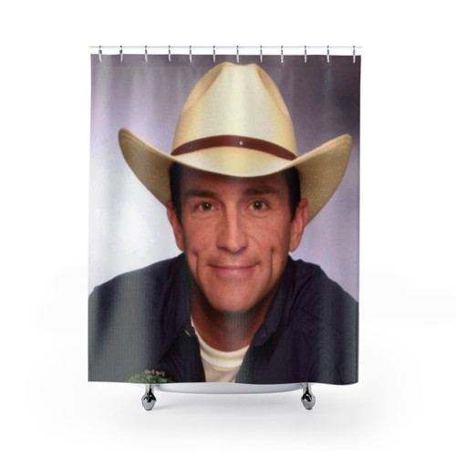 Jeff Probst Survivor Themed Shower Curtain
