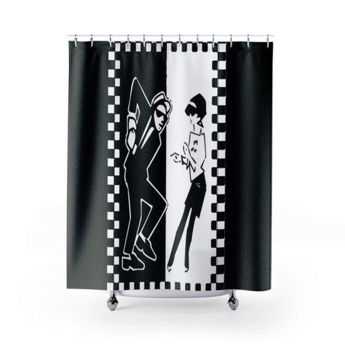 Ska Two Tone Design Shower Curtain