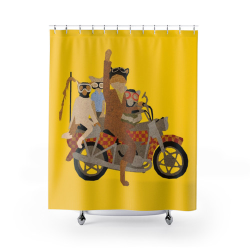 Fantastic Mr. Motorcycle Shower Curtains