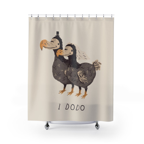 Dodo Bird Shower Curtain - Whimsical Retro Animal Design