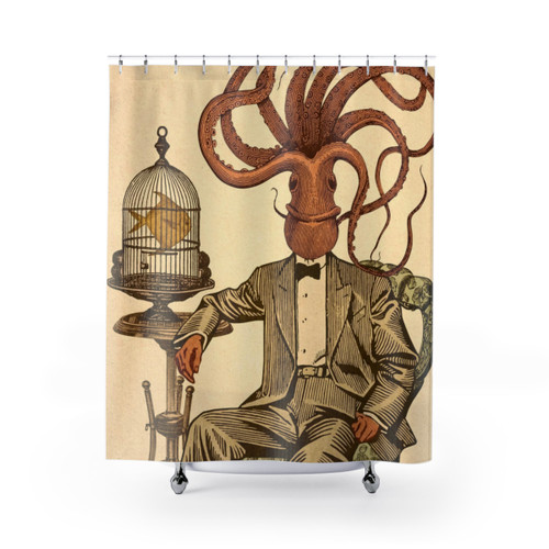 Haircut Number 8 Shower Curtains - Surreal, Vintage, Bizarre Design