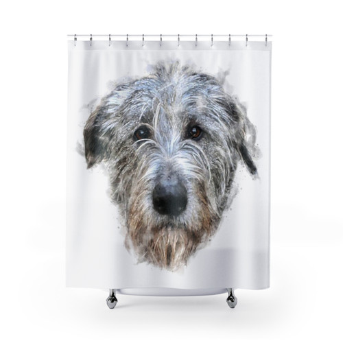 Irish Wolfhound Watercolor Artwork Shower Curtain