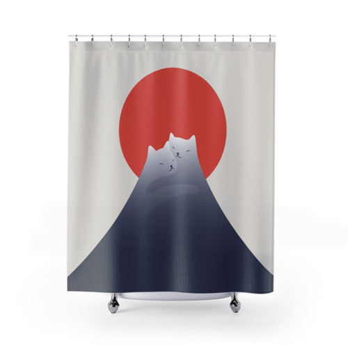 Cat Landscape Shower Curtains