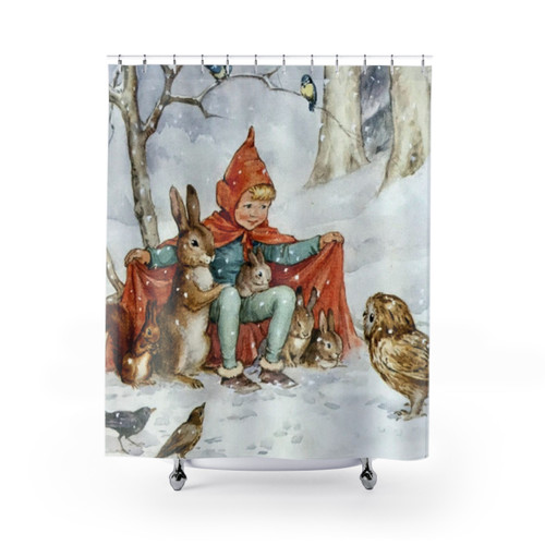Woodland Animals Shower Curtains by Renowned Artist Margaret Tarrant