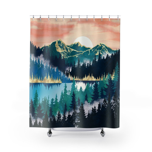 Lake Mist Shower Curtains - Nature-Inspired Home Decor
