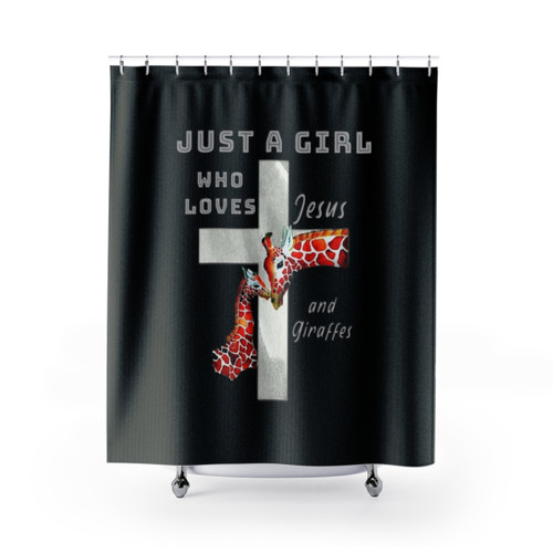 Giraffes and Jesus Shower Curtains