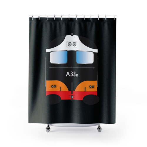 1970s CIE A-Class Shower Curtains with Retro Irish Train Design