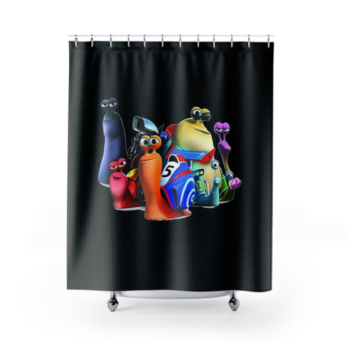 Turbo Shower Curtains with Retro Car Design