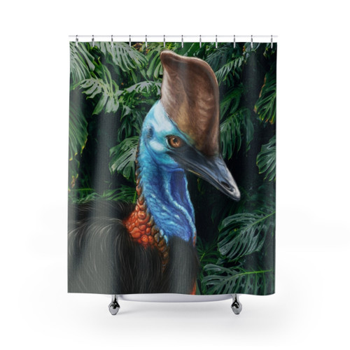Tropical Cassowary Shower Curtain