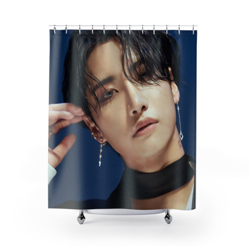Ateez Seonghwa Themed Shower Curtain