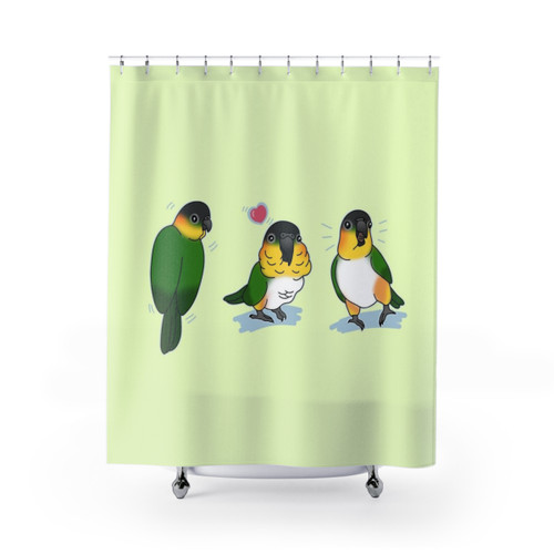 Black Headed Caique Shower Curtain