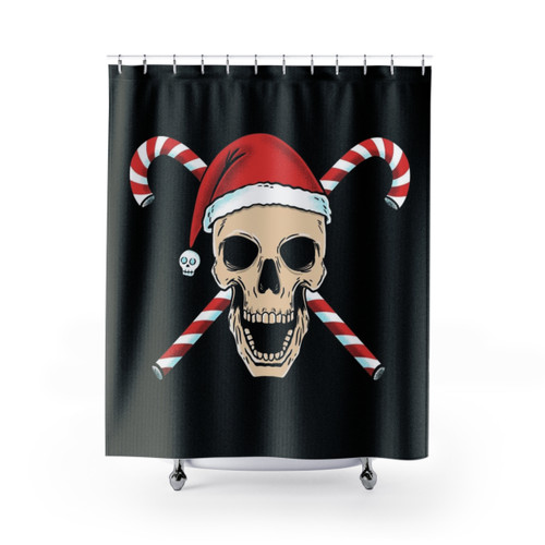Christmas Horror Skull Shower Curtains