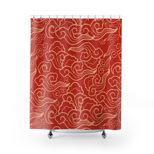 Vintage Japanese Cloud Pattern Shower Curtains