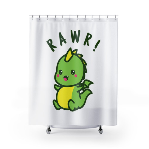 Cute Dragon Shower Curtain for Bathroom Decor