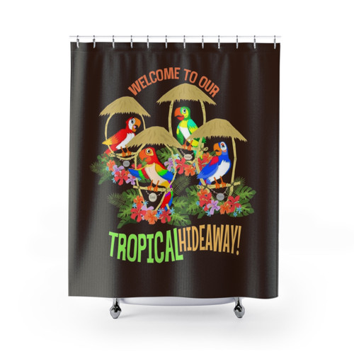 Tiki Room Tropical Shower Curtains
