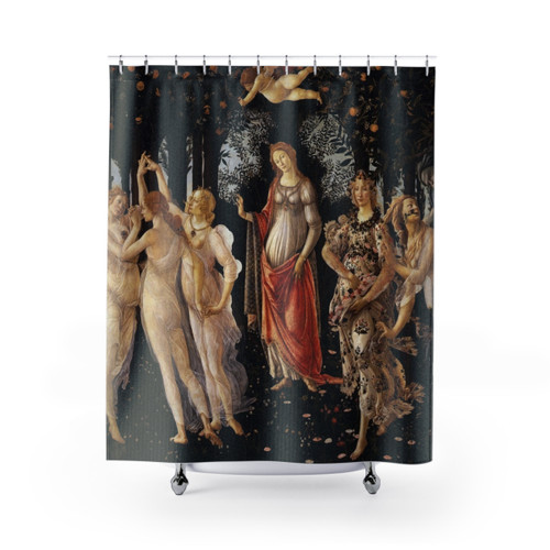 Vintage Botticelli Shower Curtain - La Primavera Allegory of Spring