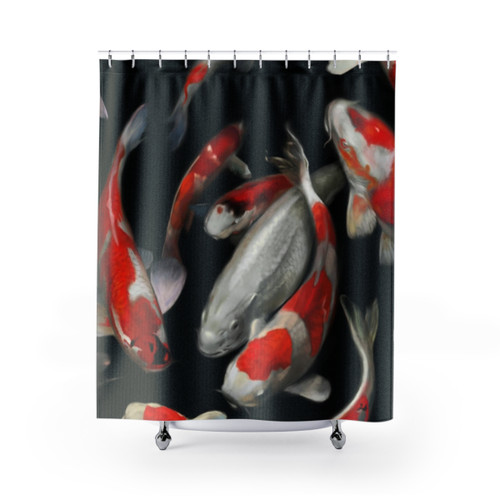 Koi Fish Shower Curtain - Elegant Aquatic Design