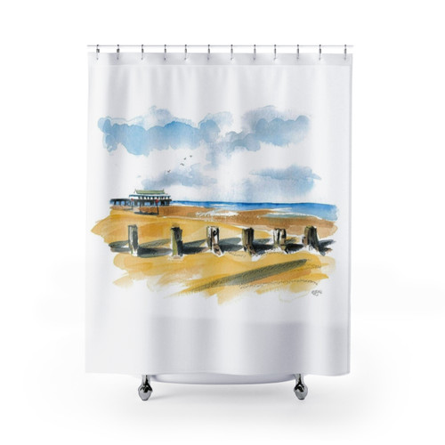 Cleethorpes Pier Beach Shower Curtain