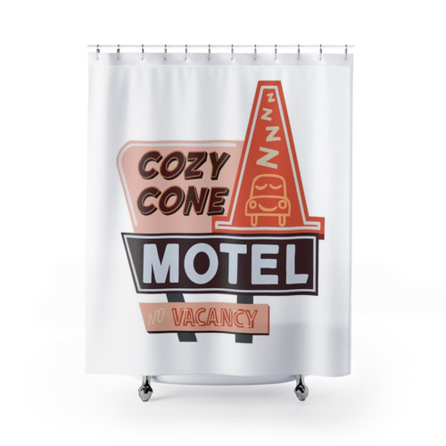 Cozy Cone Motel Disney Pixar Themed Shower Curtain