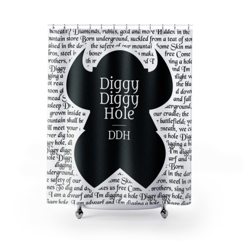 Diggy Diggy Hole Themed Shower Curtains
