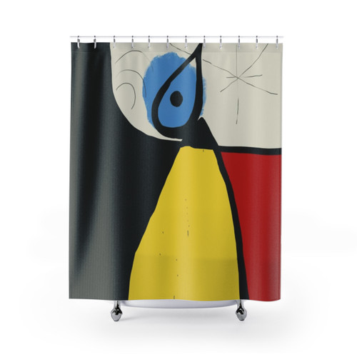 Minimalist Joan Mirò Abstract Shower Curtains