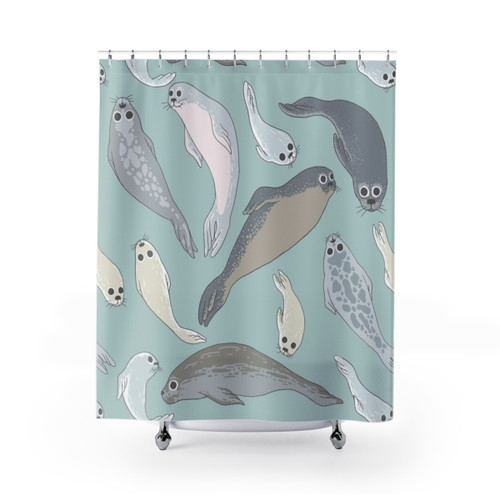 Seals Shower Curtain - Cute Animal-Themed Bathroom Decor