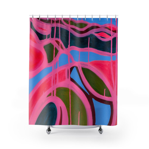 Capri Dreaming Colorful Bathroom Shower Curtains