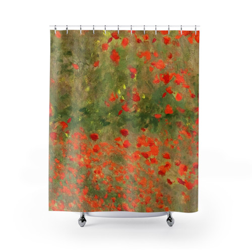 Monet Poppy Field Shower Curtains