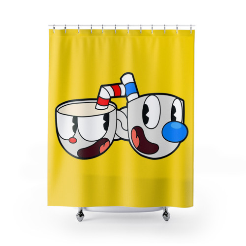 Cuphead and Mugman Shower Curtains