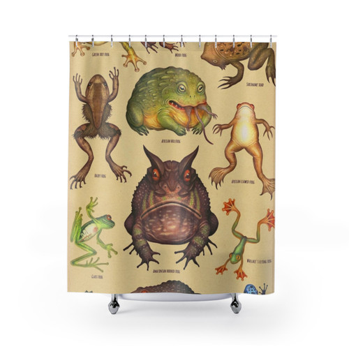 Peculiar Frog Species Shower Curtains - Watercolor Art