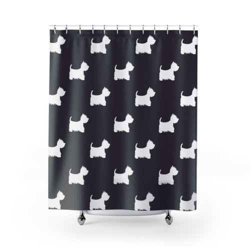 Westie Shower Curtains - Adorable Dog Pattern Design