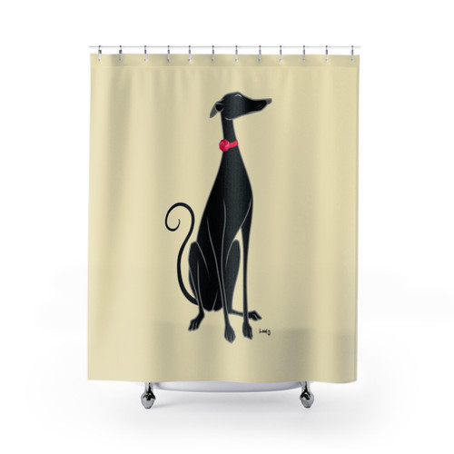 Snooty Greyhound Shower Curtain