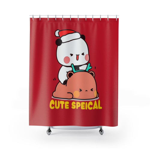 Cute panda bear shower curtains with Bubu Dudu design