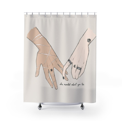Wolfstar Themed Shower Curtains with Marauders Quote