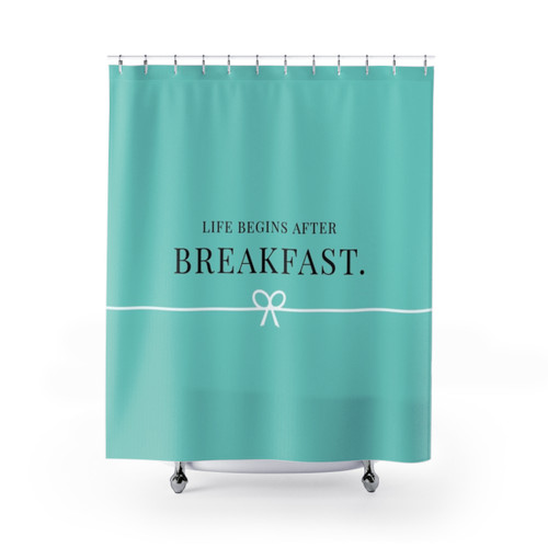 Breakfast-themed shower curtains with cute, fashionable designs